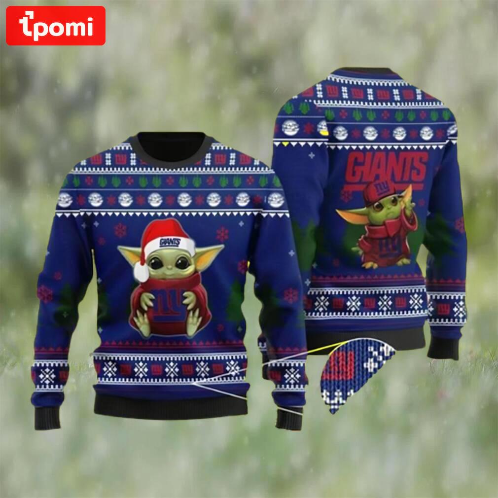 Baby yoda love new york giants full print ugly christmas sweater Christmas Ugly Sweater