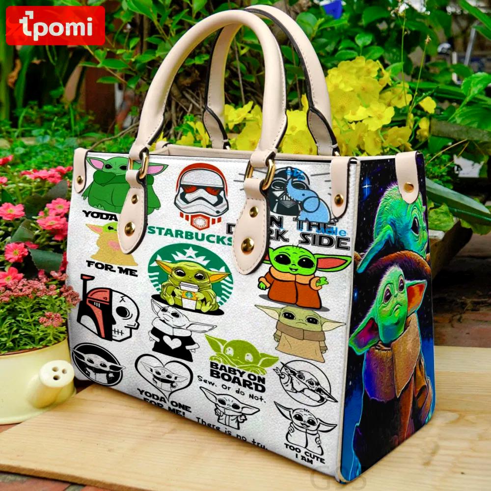 Baby yoda lover 2 leather bag for women gift 4049 Women Leather Hand Bag