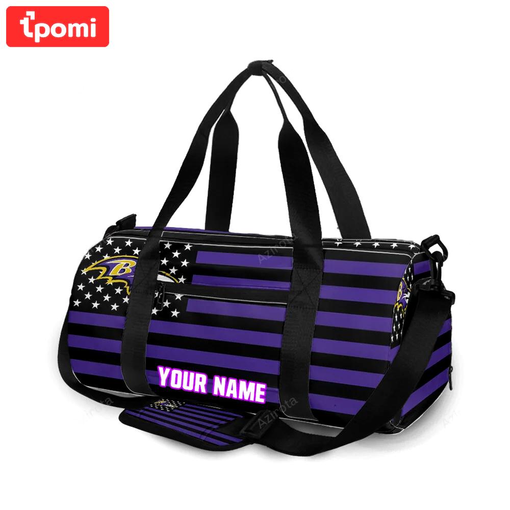 Baltimore ravens flag1 personalized name travel bag gym bag 1786 Travel Bag