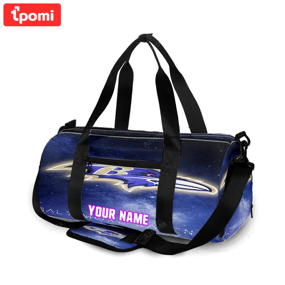 Baltimore ravens galaxy personalized name travel bag gym bag 937 Travel Bag
