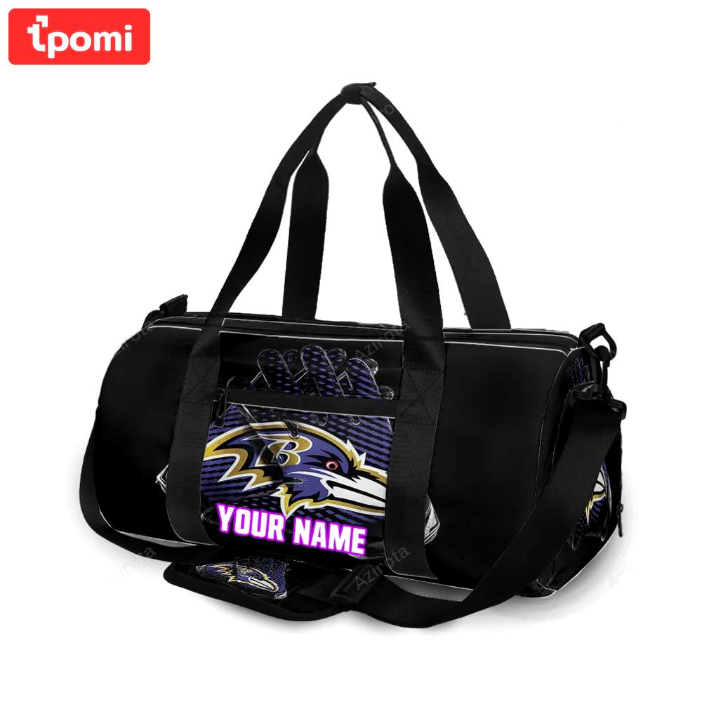 Baltimore ravens hands personalized name travel bag gym bag 1795 Travel Bag