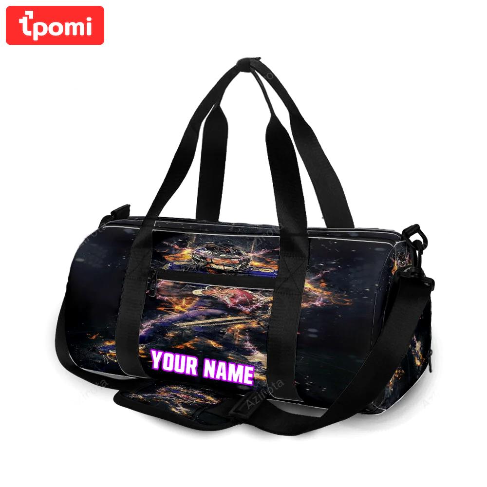 Baltimore ravens lamar jackson 8 v9 personalized name travel bag gym bag 666 Travel Bag