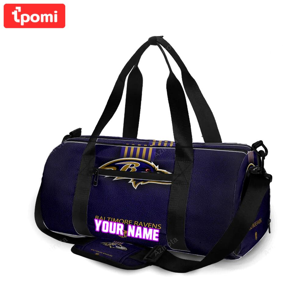 Baltimore ravens logo6 personalized name travel bag gym bag 1173 Travel Bag