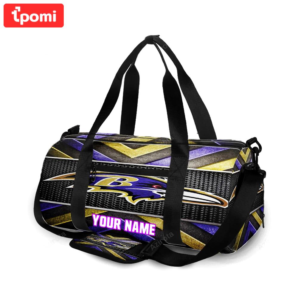 Baltimore ravens metal personalized name travel bag gym bag 1424 Travel Bag