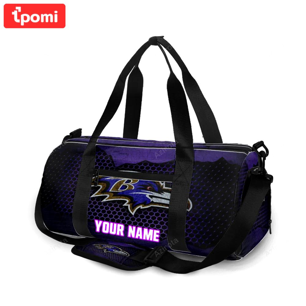 Baltimore ravens metal2 personalized name travel bag gym bag 974 Travel Bag