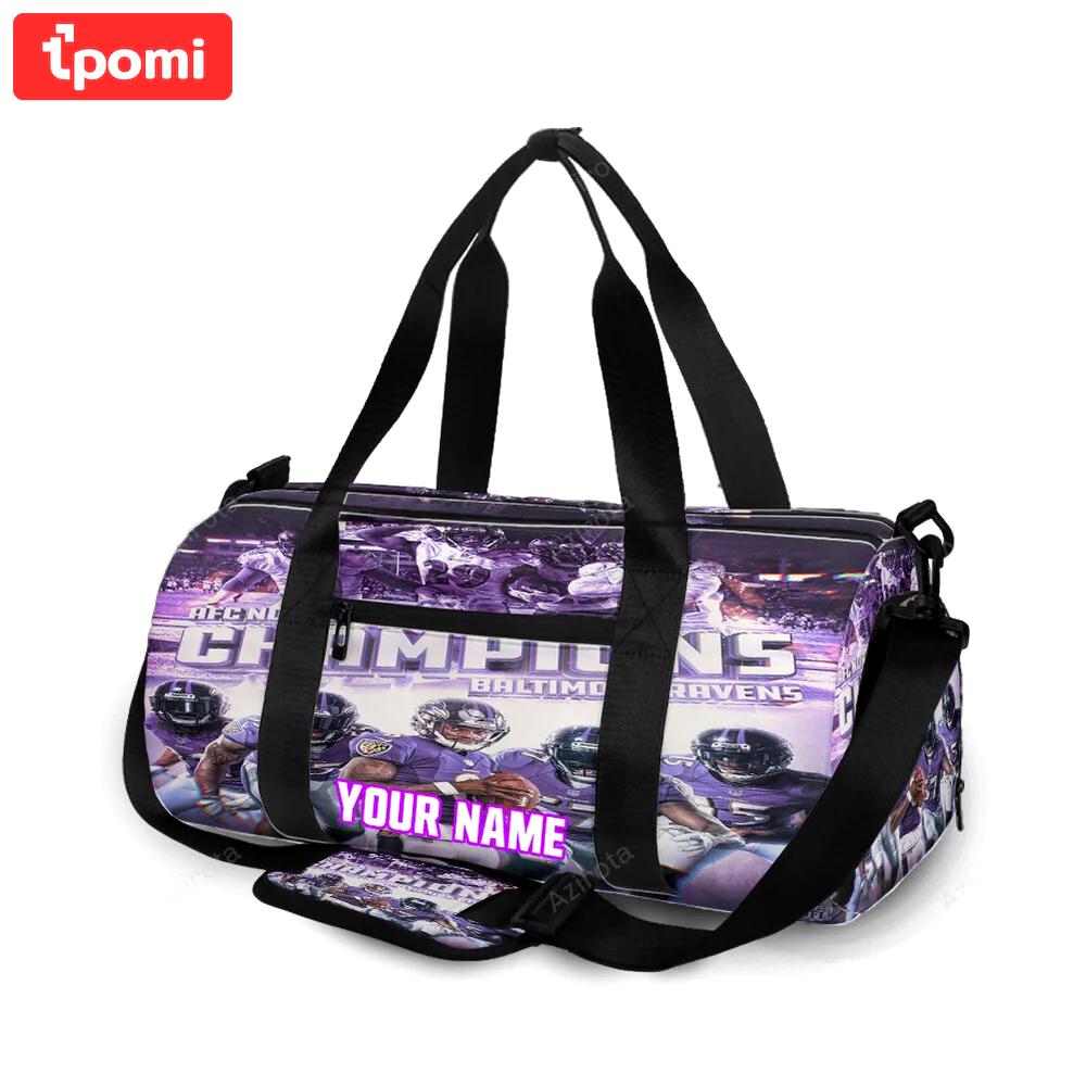 Baltimore ravens team15 personalized name travel bag gym bag 610 Travel Bag