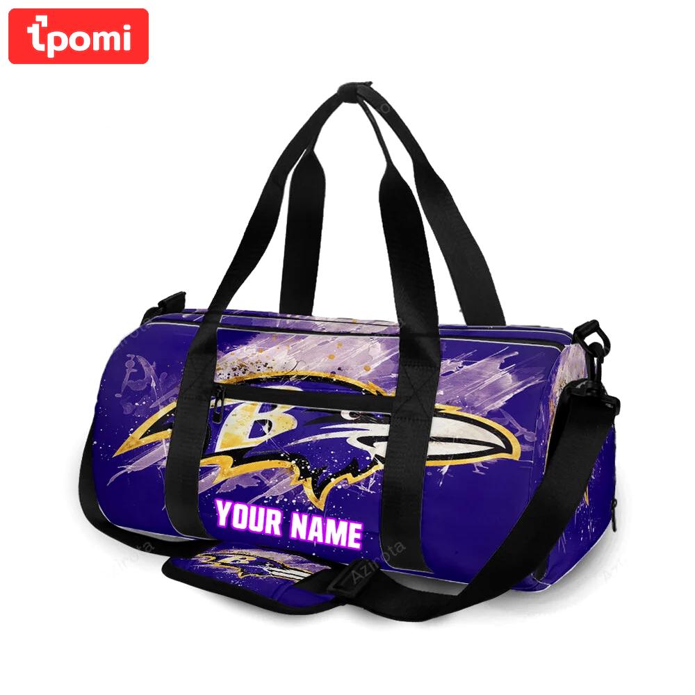 Baltimore ravens texture2 personalized name travel bag gym bag 1659 Travel Bag