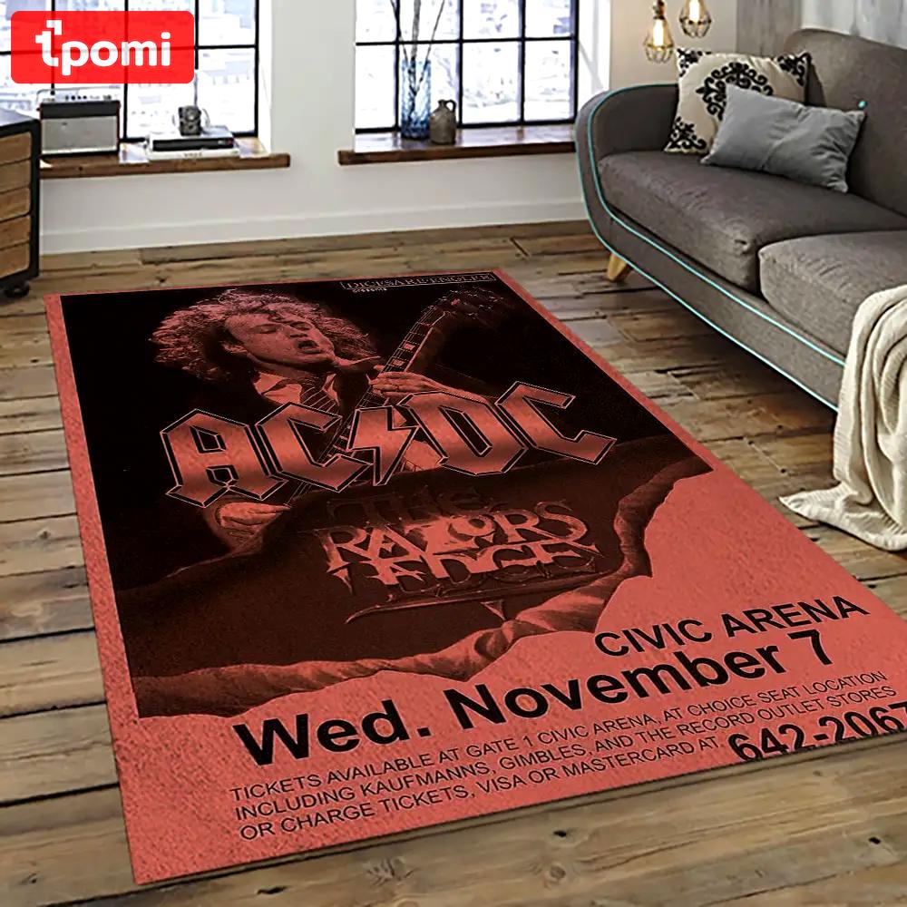 Band ac/dc music carpet rectangle area rug for living room bedroom decor acdc29 Rectangle Rug