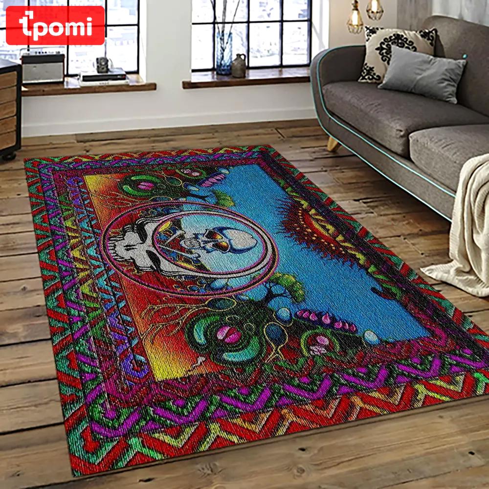 Band grateful dead music carpet rectangle area rug for living room bedroom decor grd05 Rectangle Rug