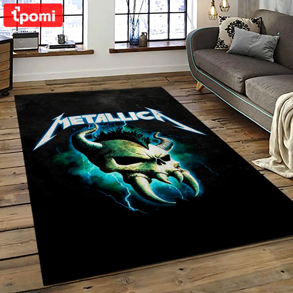 Band metallica music carpet rectangle area rug for living room bedroom decor ma56 Rectangle Rug