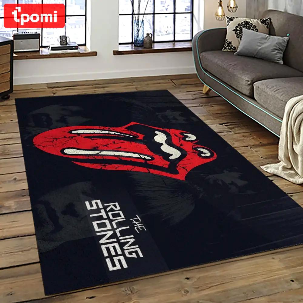 Band the rolling stones music carpet rectangle area rug for living room bedroom decor trs14 Rectangle Rug