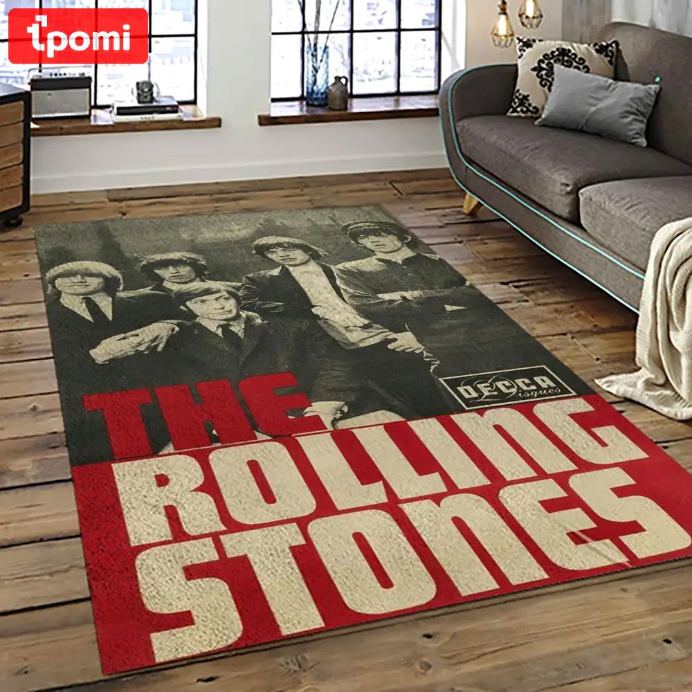 Band the rolling stones music carpet rectangle area rug for living room bedroom decor trs38 Rectangle Rug