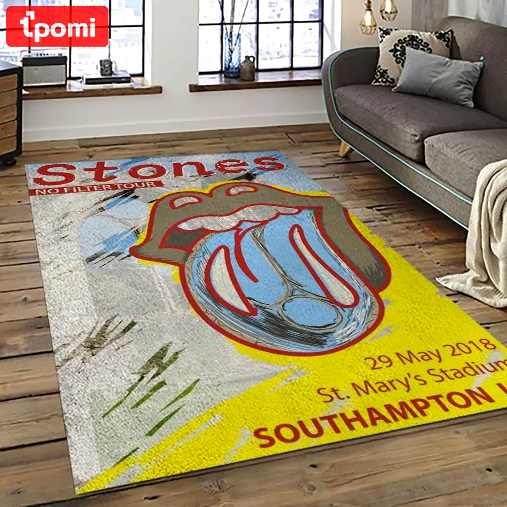 Band the rolling stones music carpet rectangle area rug for living room bedroom decor trs50 Rectangle Rug