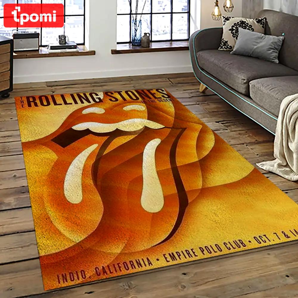 Band the rolling stones music carpet rectangle area rug for living room bedroom decor trs51 Rectangle Rug