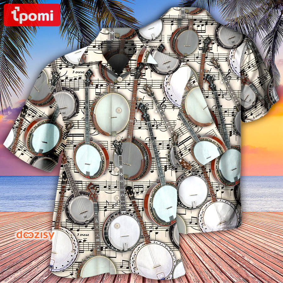 Banjo music love life is better with a banjo hawaiian shirt hawaii shirt Hawaii Shirt Shorts & Flip Flops
