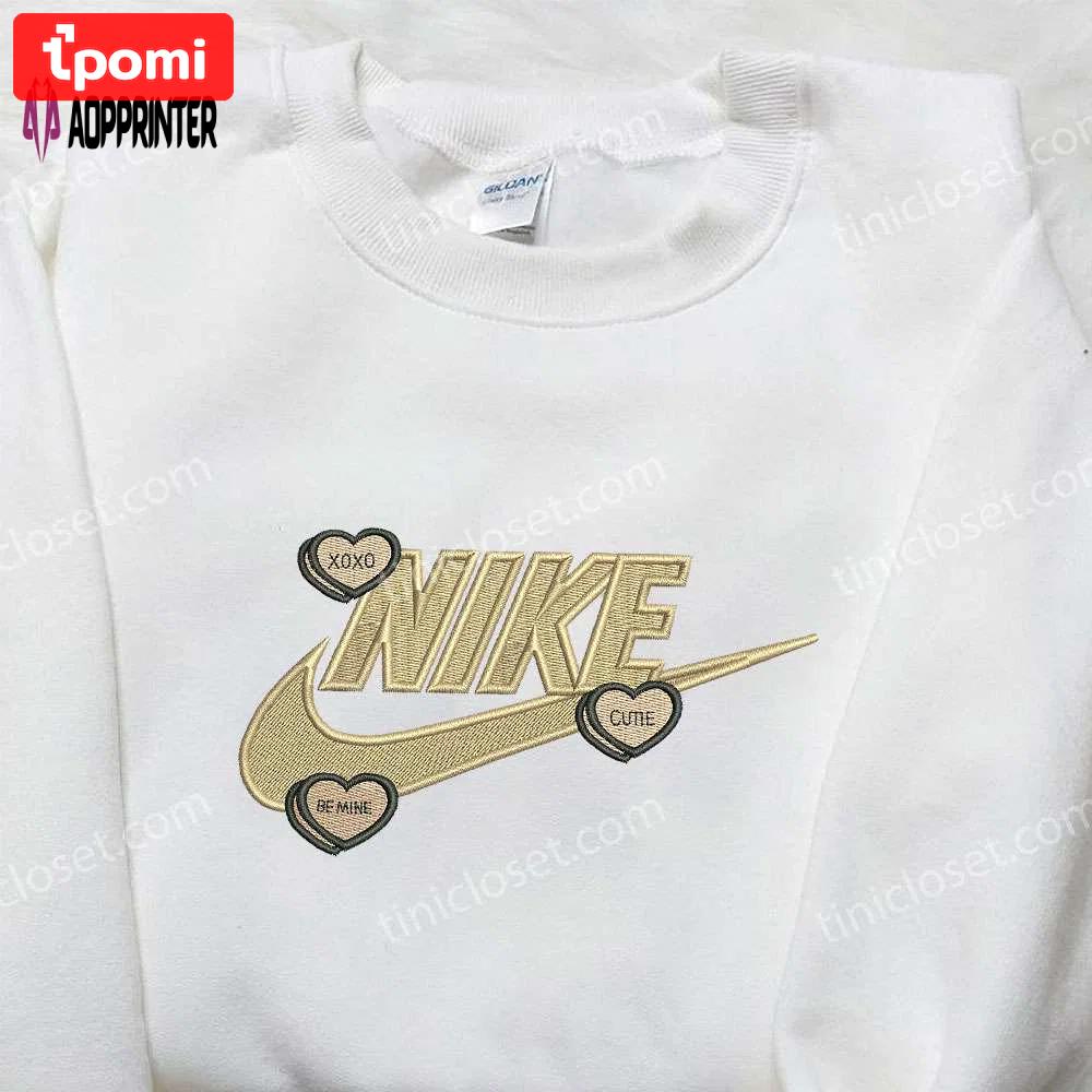 Be mine xo with love x nike hoodie & shirt: best valentine’s gift ideas Embroidered Shirt