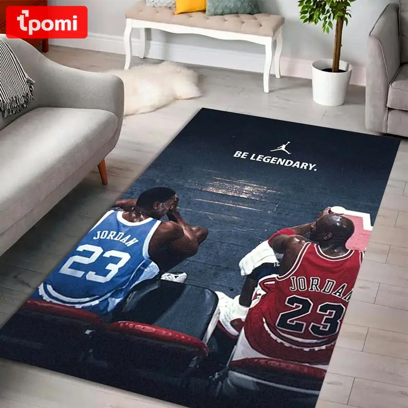 Bean jordan rug professional player rug basketball legend carpet decor sport decor Rectangle Rug