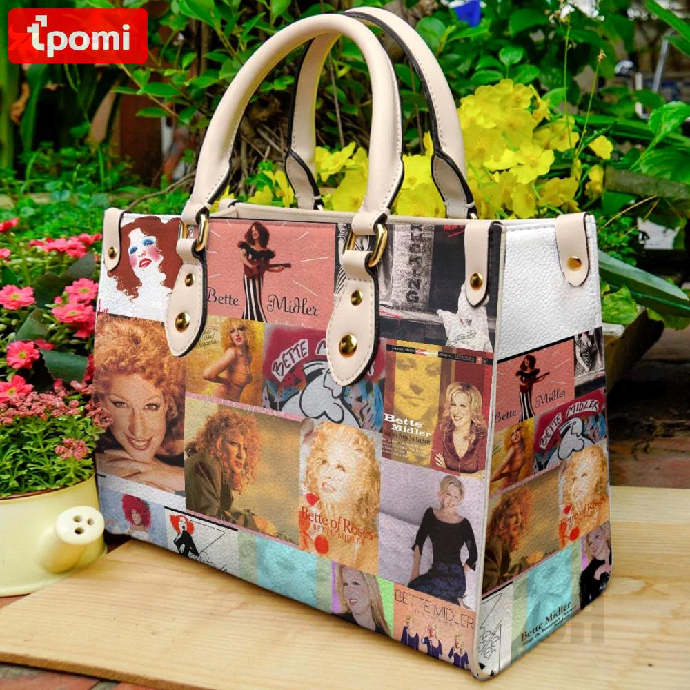 Bette midler leather bag for women gift 1842 Women Leather Hand Bag