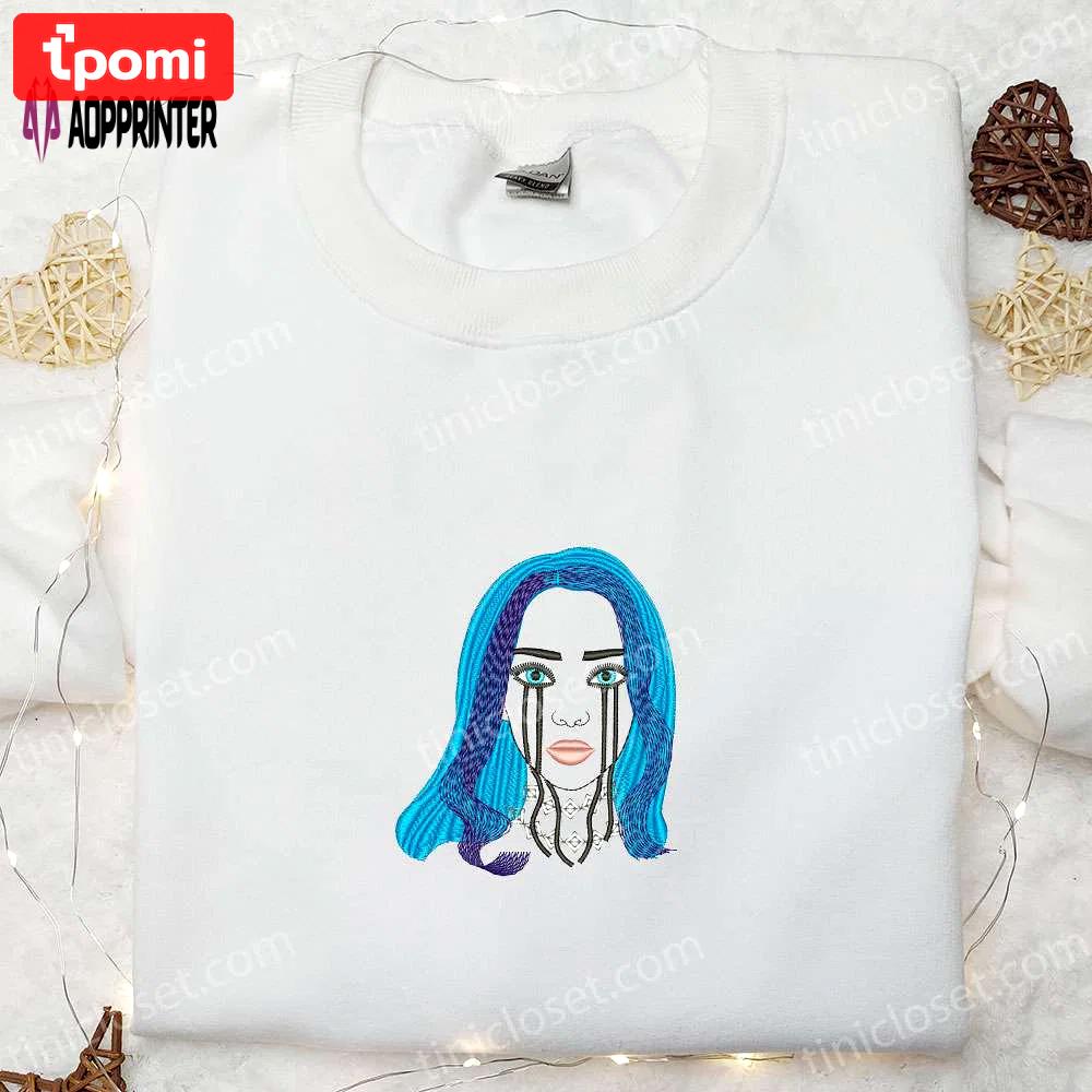Bille eilish embroidered shirt: trendy celebrity gift for family Embroidered Shirt