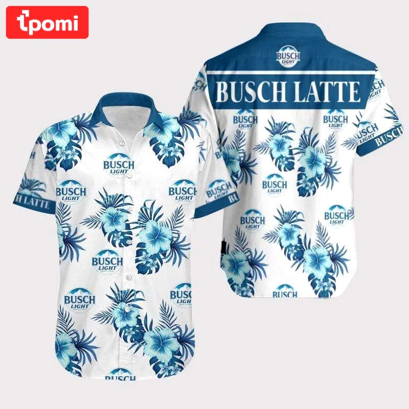 Blue busch light hawaiian aloha shirts v Hawaii Shirt Shorts & Flip Flops