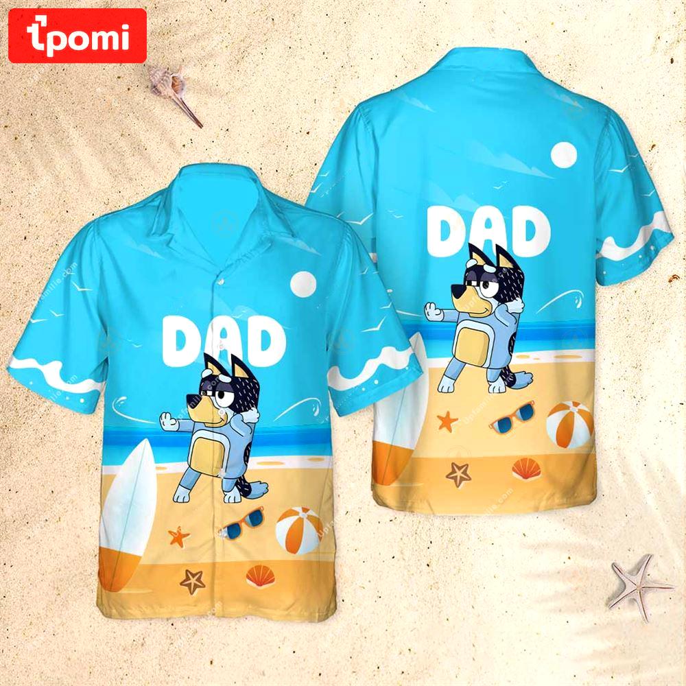Bluey hawaiian shirt 1 Hawaii Shirt Shorts & Flip Flops
