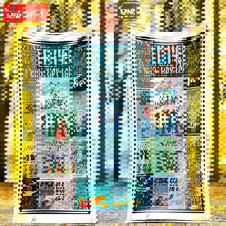 Boat river fleece blanket quilt whatever floats your boat fleece blanket quilt Quilt Blanket