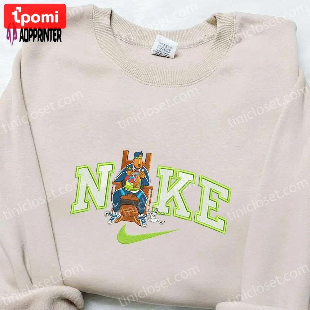 Bodr x nike music embroidered shirt: celebrity-inspired nike design for ultimate style! Embroidered Shirt
