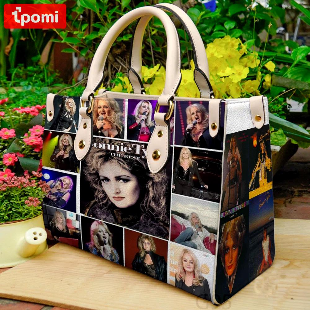 Bonnie tyler 1 leather bag for women gift 1990 Women Leather Hand Bag