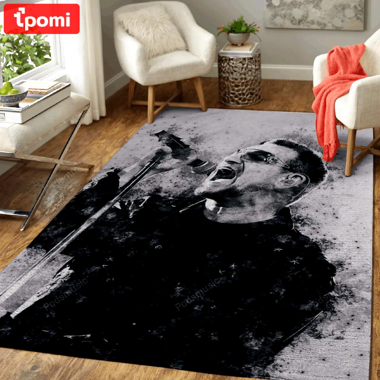 Bono music u2 band art for fans area rug living room carpet rug regtangle carpet floor decor home decor Rectangle Rug