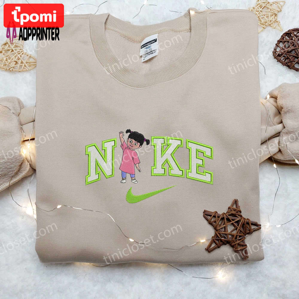 Boo x nike & monster inc embroidered shirts: customized and stylish nike apparel Embroidered Shirt