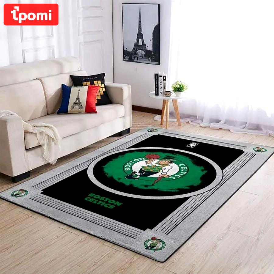 Boston celtics area rug living room rug home decor nba carpet rug 1912263 Rectangle Rug