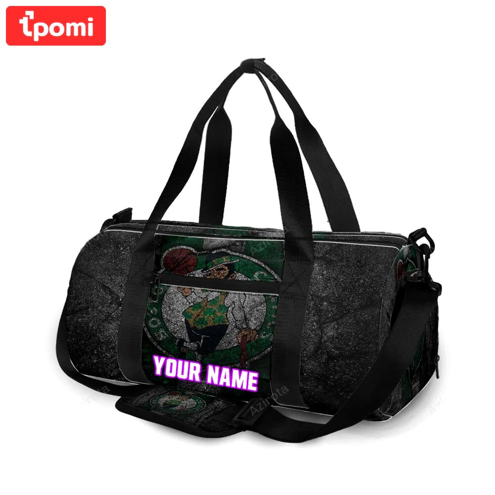 Boston celtics crack stone personalized name travel bag gym bag 1364 Travel Bag