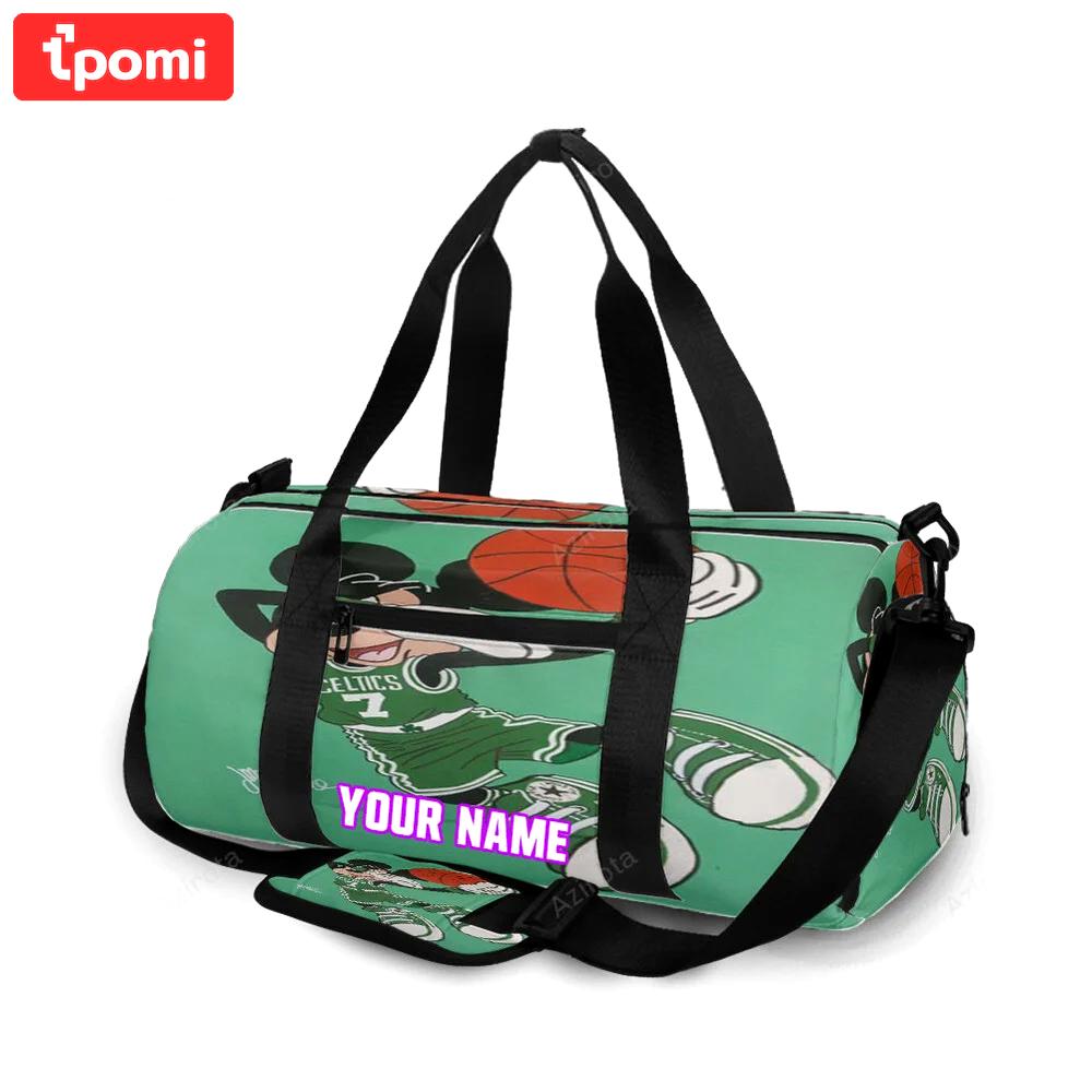 Boston celtics mickey playing personalized name travel bag gym bag 1779 Travel Bag