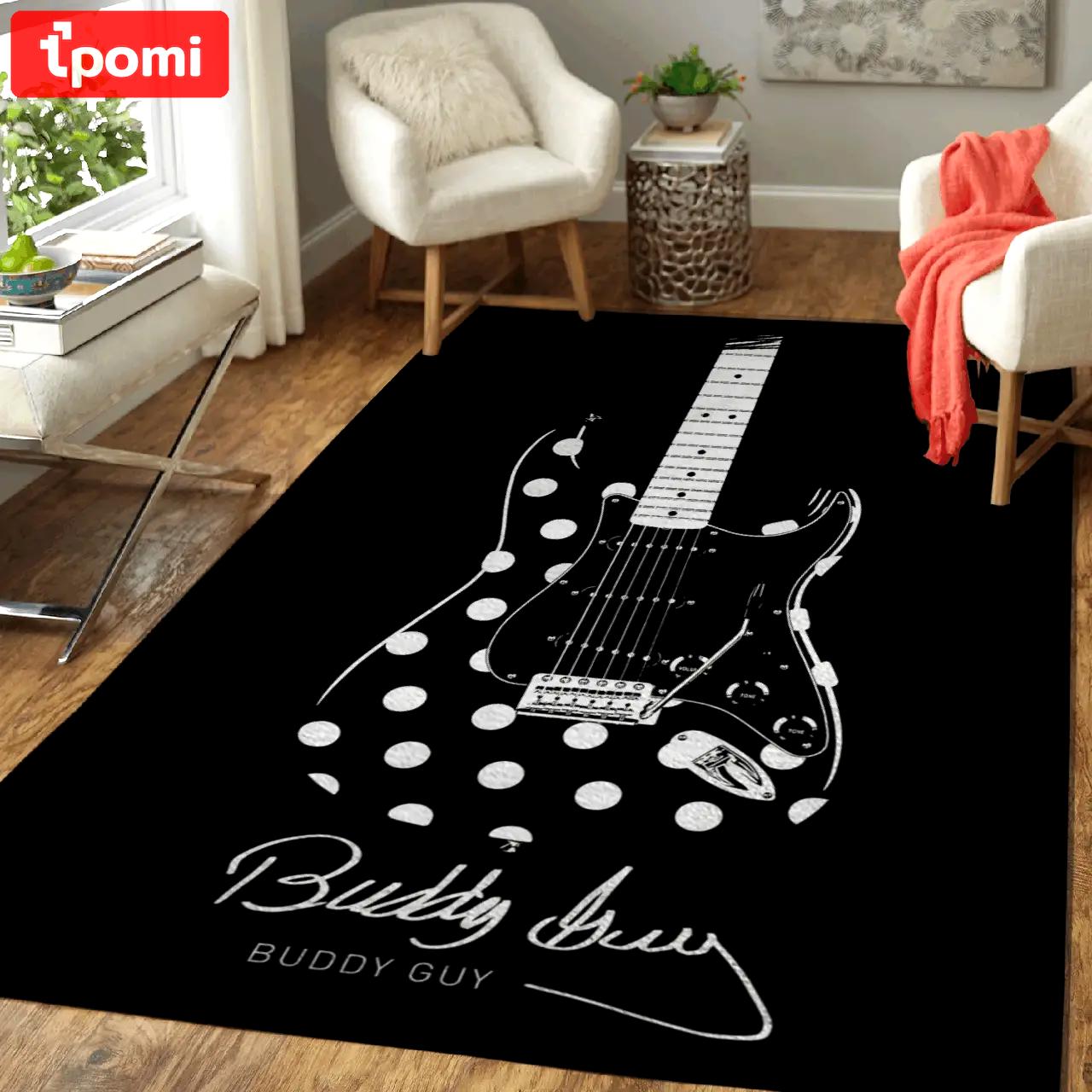 Buddy guy guitars music art for fans area rug living room carpet rug regtangle carpet floor decor home decor Rectangle Rug