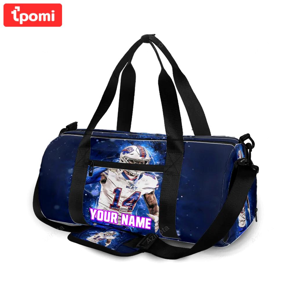 Buffalo bills 91 ed oliver personalized name travel bag gym bag 414 Travel Bag