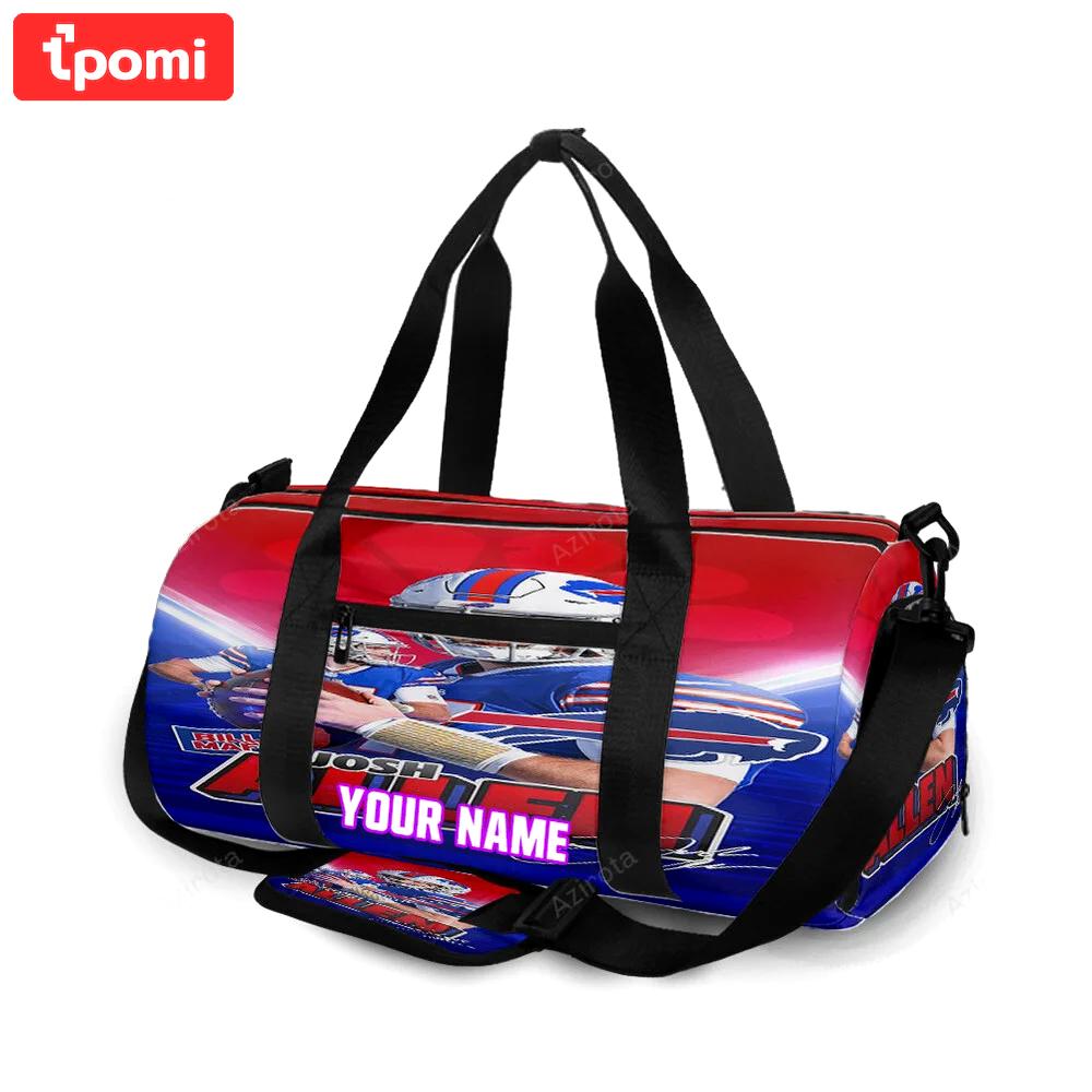 Buffalo bills josh allen v11 personalized name travel bag gym bag 1135 Travel Bag
