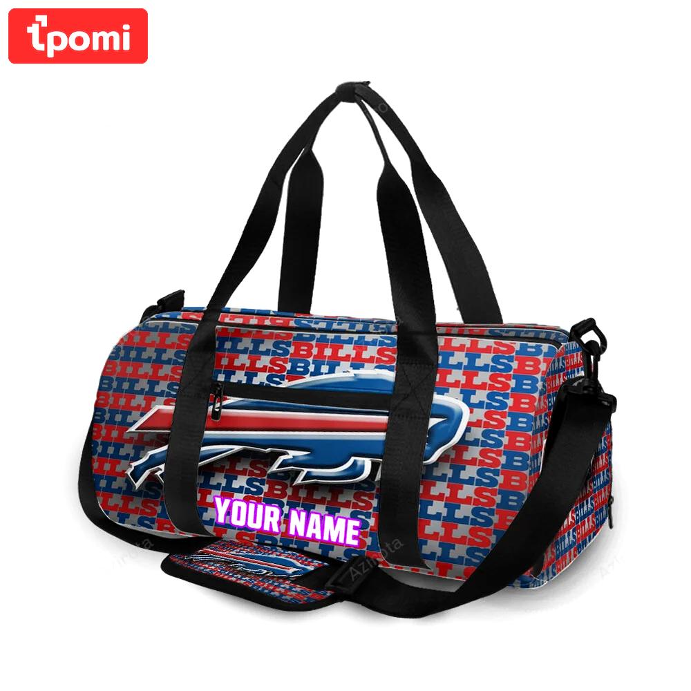 Buffalo bills logo v12 personalized name travel bag gym bag 1764 Travel Bag
