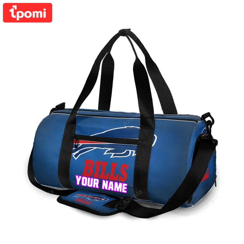 Buffalo bills logo v7 personalized name travel bag gym bag 1196 Travel Bag