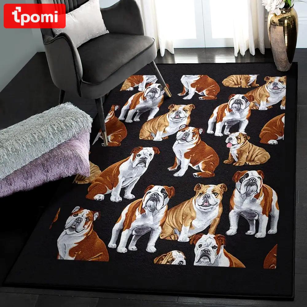 Bulldog dog modern rugs, bulldog rug Rectangle Rug