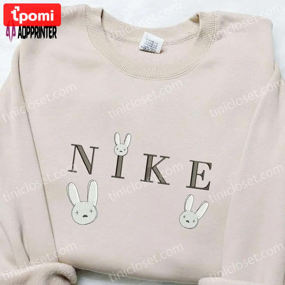 Bunny x nike embroidered shirt: animal-inspired nike inspired tee Embroidered Shirt