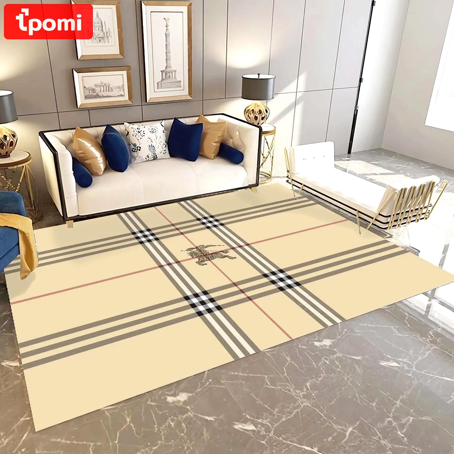 Burberry logo type 694. Upgrade Your Living Room with Luxury Home Decor: Area Carpets, Floor Decor, Door Mats, and Hot Gift Items with style a High-End Fashion Brand Rectangle Rug
