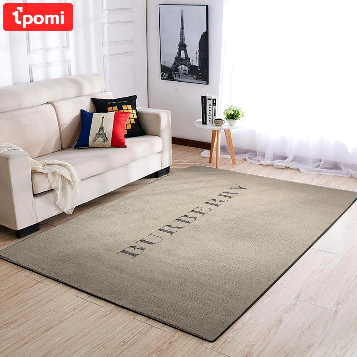 Burberry logo type 716. Upgrade Your Living Room with Luxury Home Decor: Area Carpets, Floor Decor, Door Mats, and Hot Gift Items with style a High-End Fashion Brand Rectangle Rug