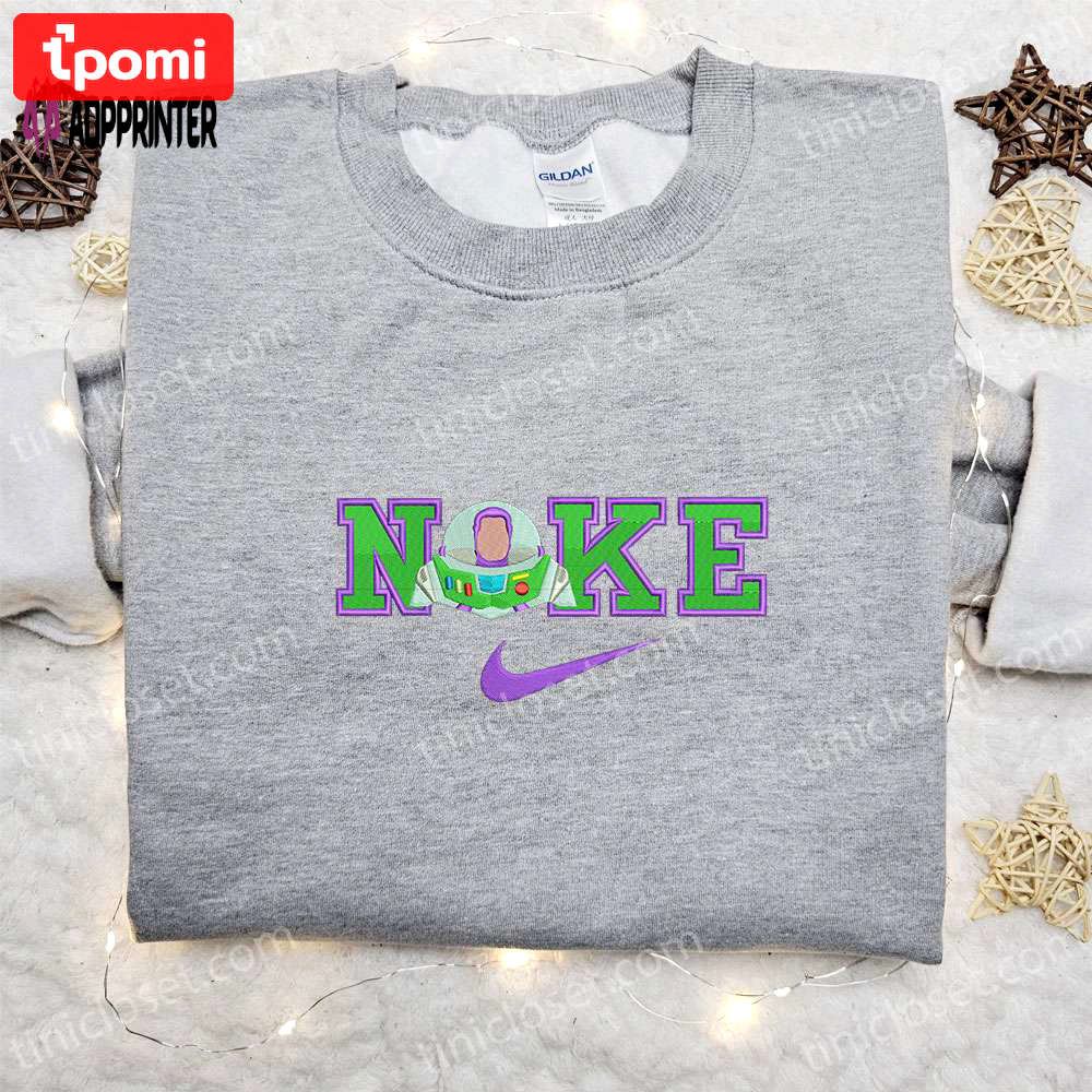 Buzz lightyear x nike cartoon embroidered sweatshirt: best nike-inspired birthday gift idea Embroidered Shirt