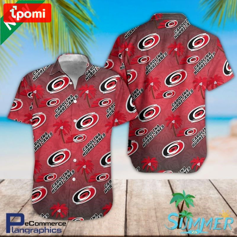 Carolina hurricanes all over print hawaiian aloha shirt hawaiian shorts beach short shirt Hawaii Shirt Shorts & Flip Flops
