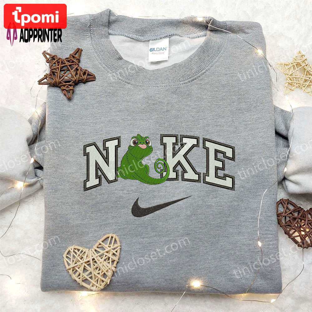 Chameleon x nike embroidered shirt: animal & custom design for a unique style Embroidered Shirt