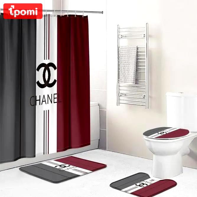 Chanel bath mat home decor bathroom sets luxury fashion brand hypebeast Bathroom Set