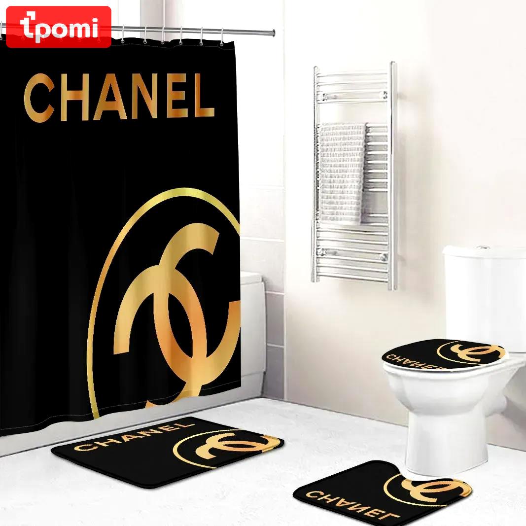 Chanel bathroom set home decor hypebeast bath mat luxury fashion brand Bathroom Set