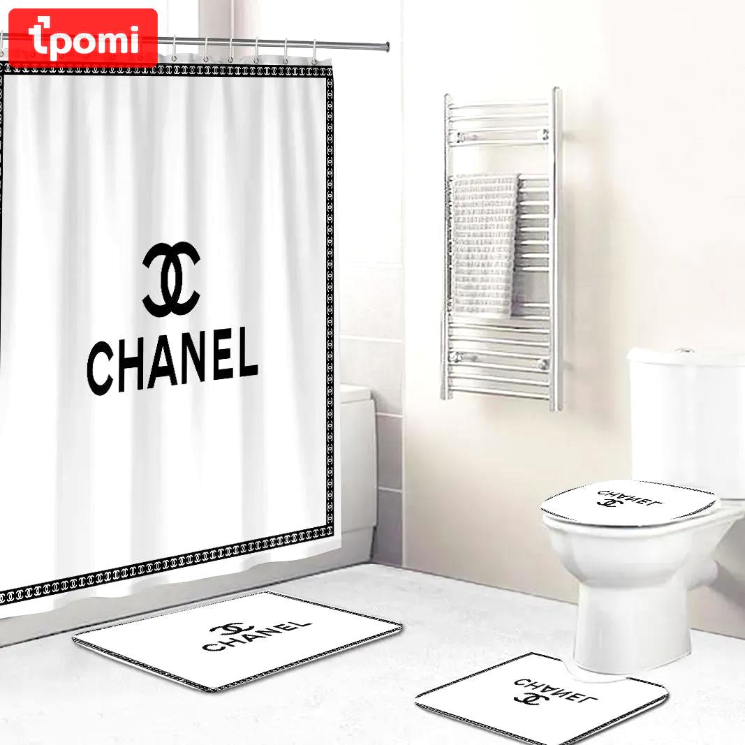 Chanel bathroom sets bath mat hypebeast luxury fashion brand home decor Bathroom Set