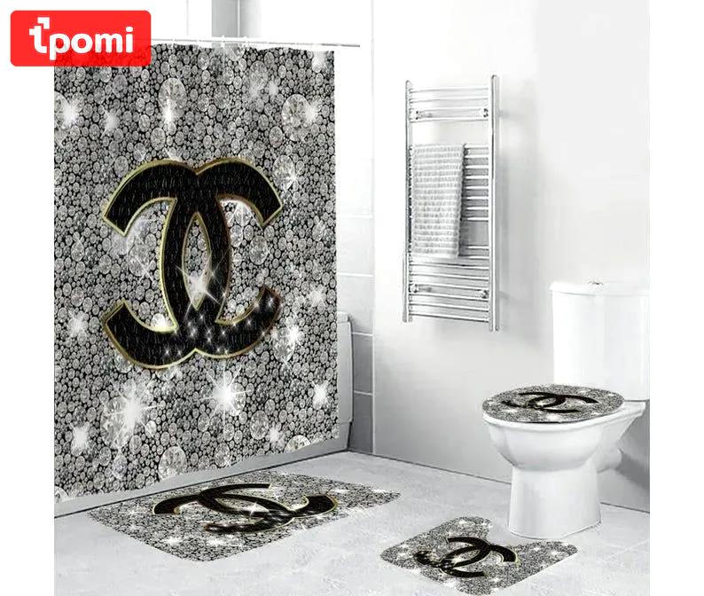 Chanel home decor bath mat luxury fashion brand bathroom sets hypebeast Bathroom Set