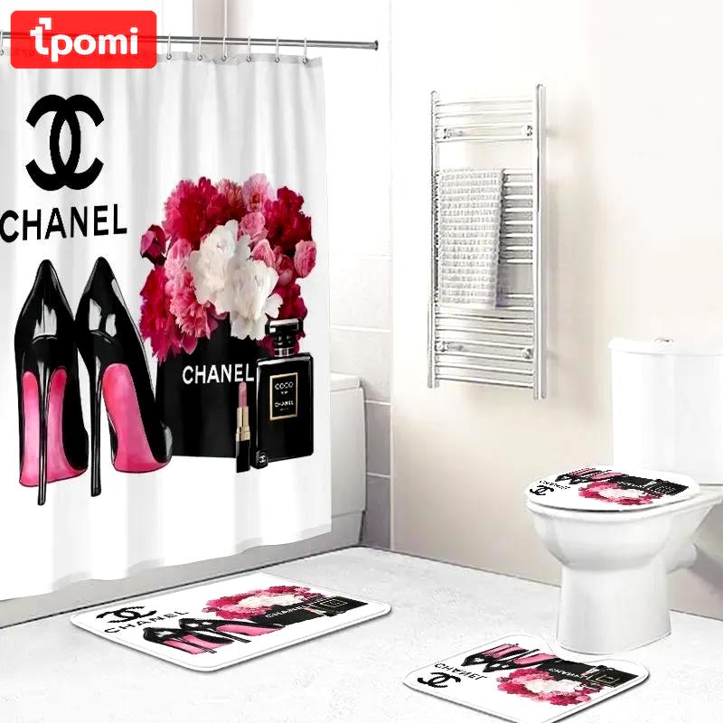 Chanel home decor hypebeast bath mat bathroom sets luxury fashion brand Bathroom Set